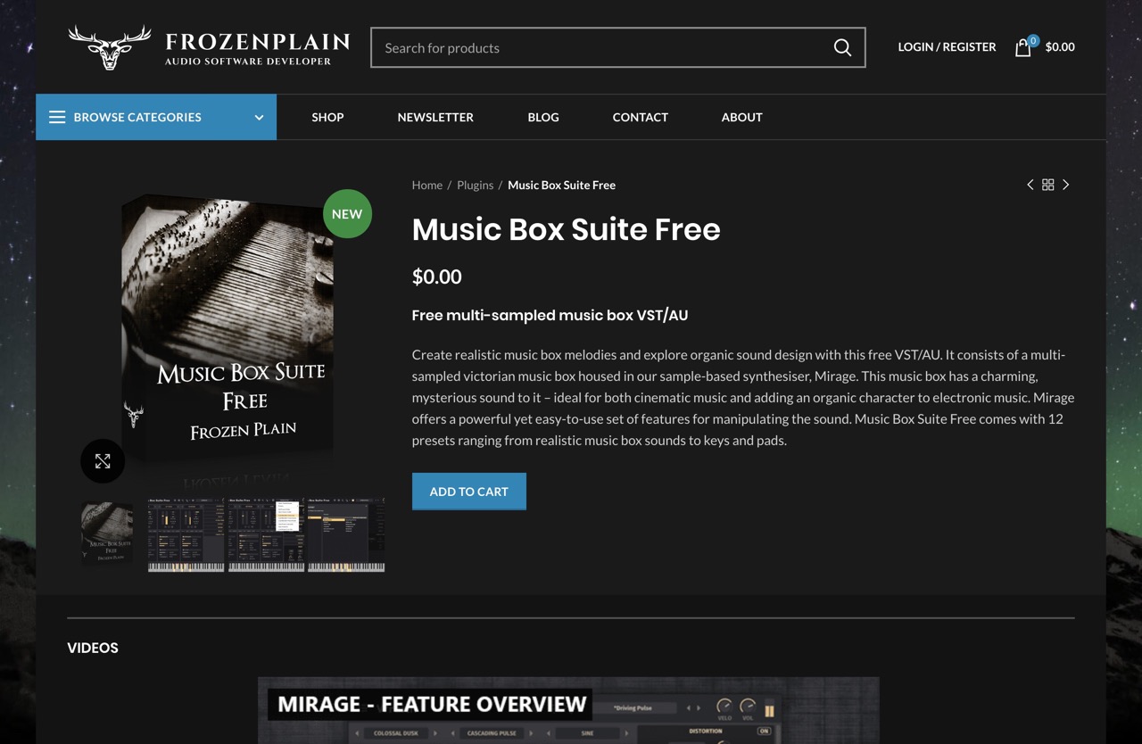 Music Box Suite Free - FrozenPlain