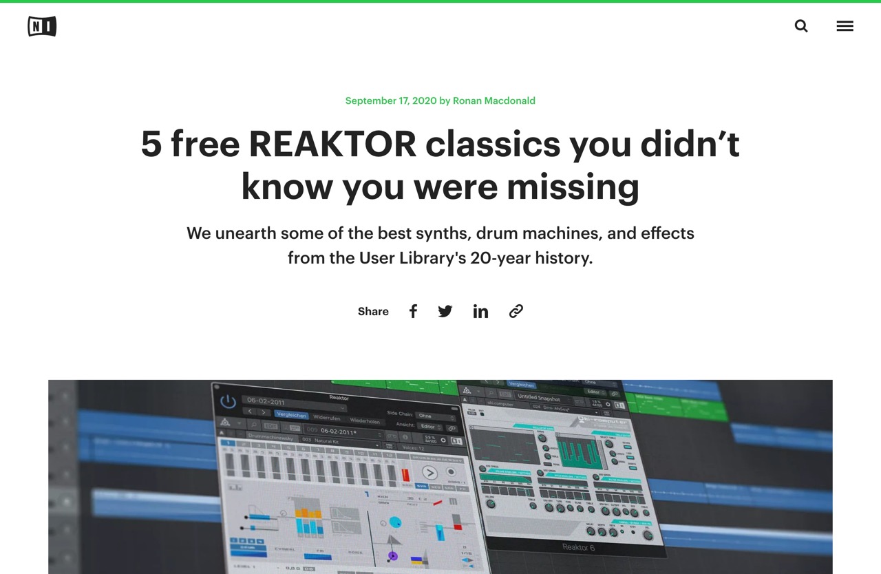 5 free REAKTOR classics you didn't know you were missing