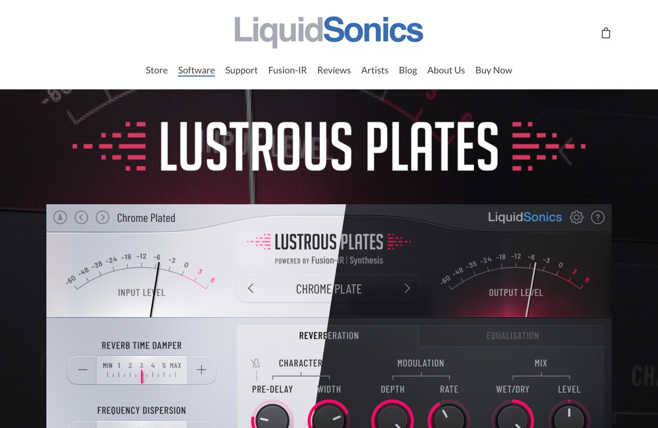 Lustrous Plates reverb plugin AAX, AU, VST - LiquidSonics
