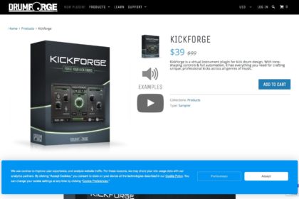 Drumforge “Kickforge” 幅広いキックサウンドを作れるっぽい