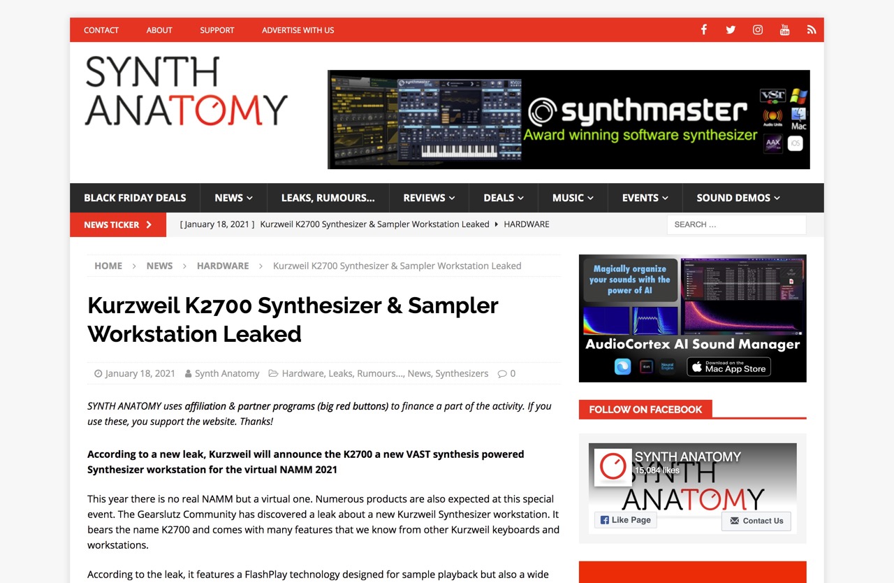 Kurzweil K2700 Synthesizer & Sampler Workstation Leaked