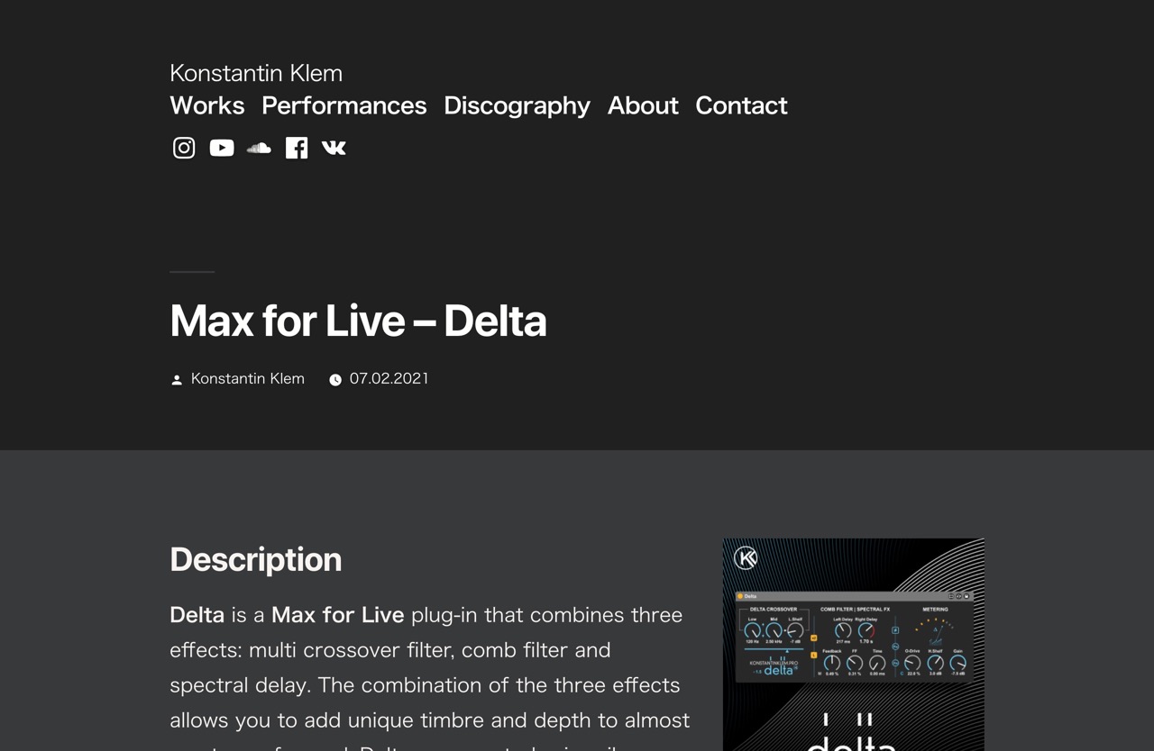 Max for Live – Delta – Konstantin Klem