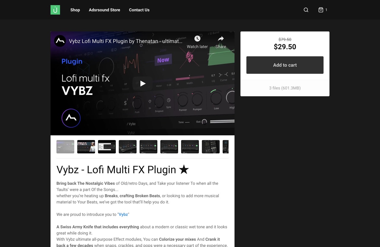 Vybz - Lofi Multi FX Plugin ★ - Thenatan Official Store