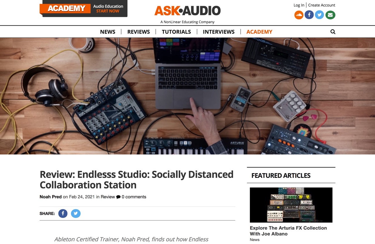 Review: Endlesss Studio: Socially Distanced Collaboration Station : Ask.Audio