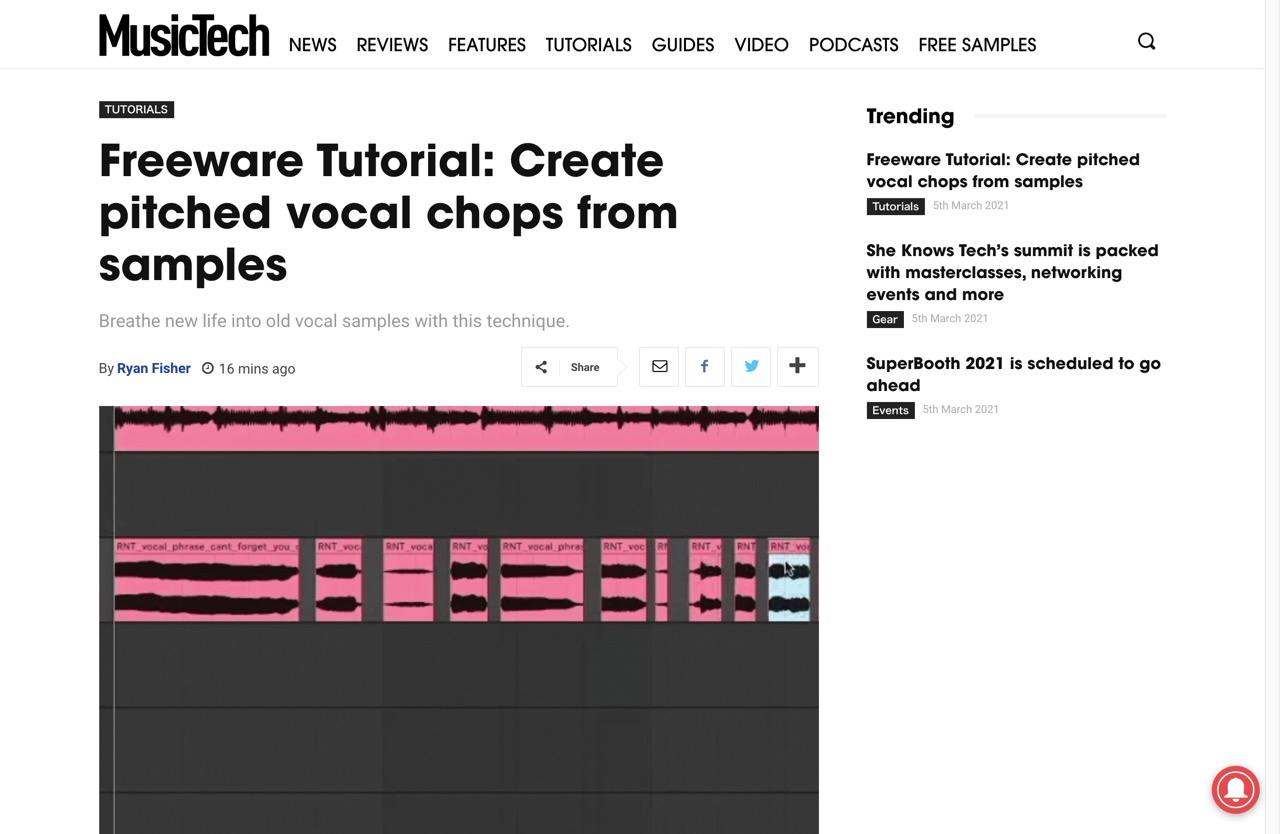 Freeware Tutorial: Create pitched vocal chops from samples | MusicTech