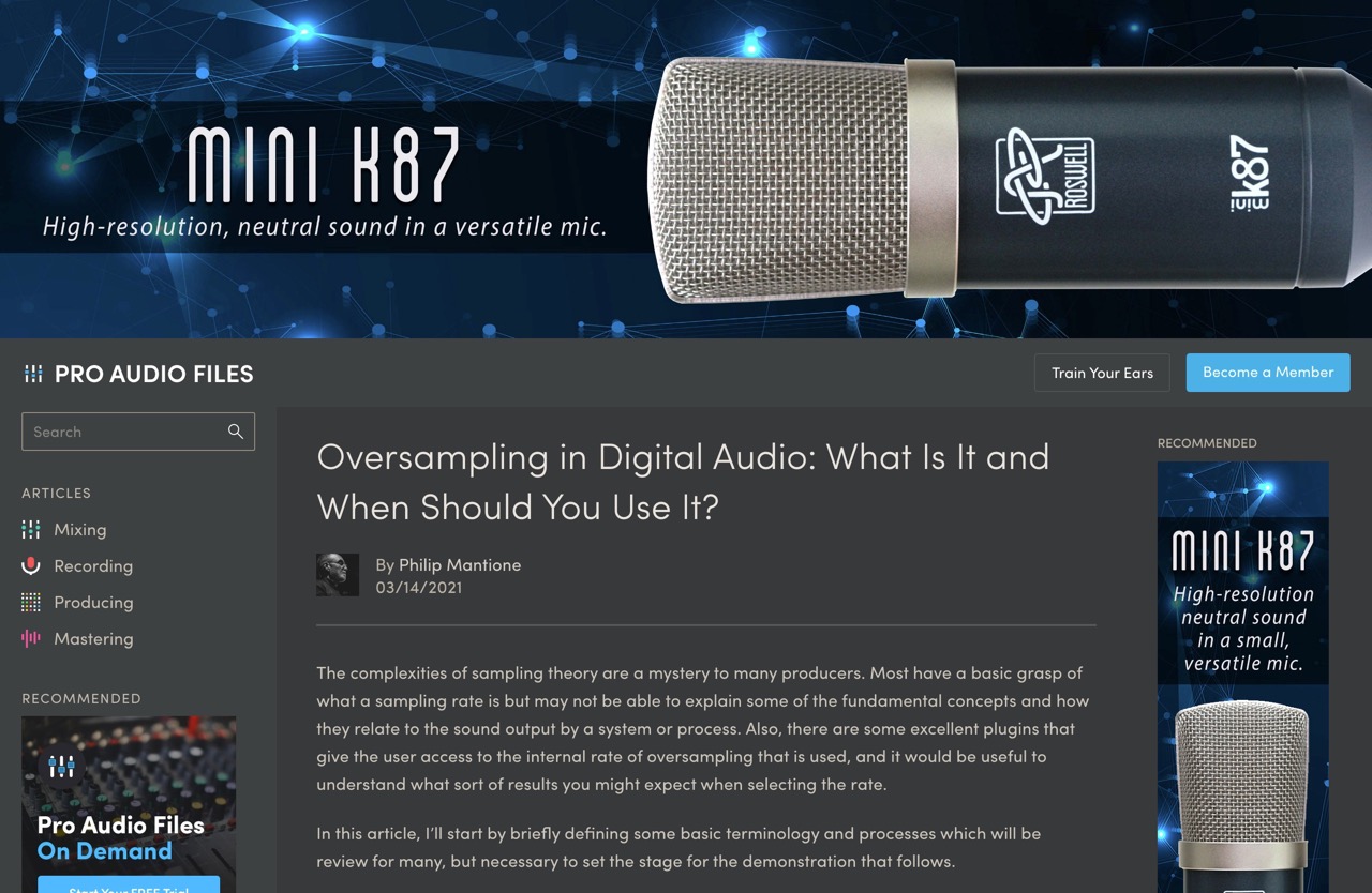 Oversampling in Digital Audio: What Is It and When Should You Use It? — Pro Audio Files