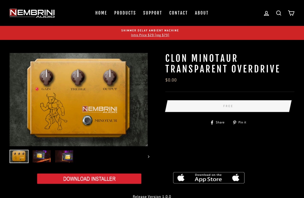 Clon Minotaur Transparent Overdrive – Nembrini Audio