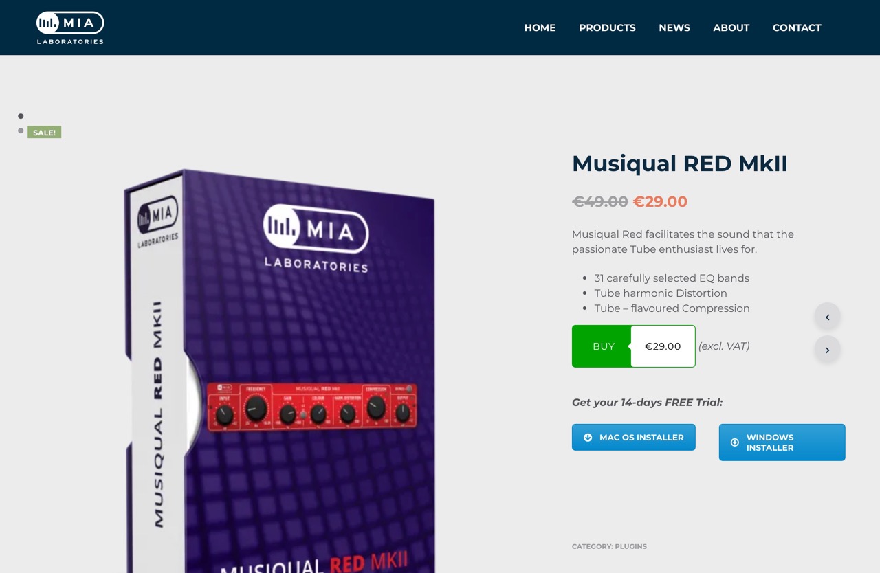 Musiqual RED MkII - Musiqual Series - MIA Laboratories
