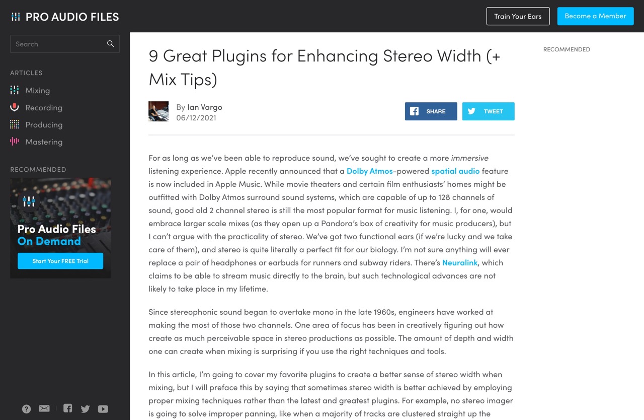 9 Great Plugins for Enhancing Stereo Width (+ Mix Tips) — Pro Audio Files