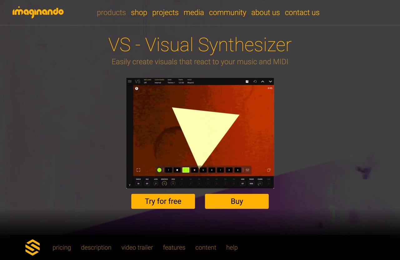 Visual Synthesizer for Desktop and Mobile - VS | Imaginando