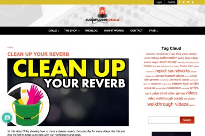 CLEAN UP YOUR REVERB - Audio Plugin Deals