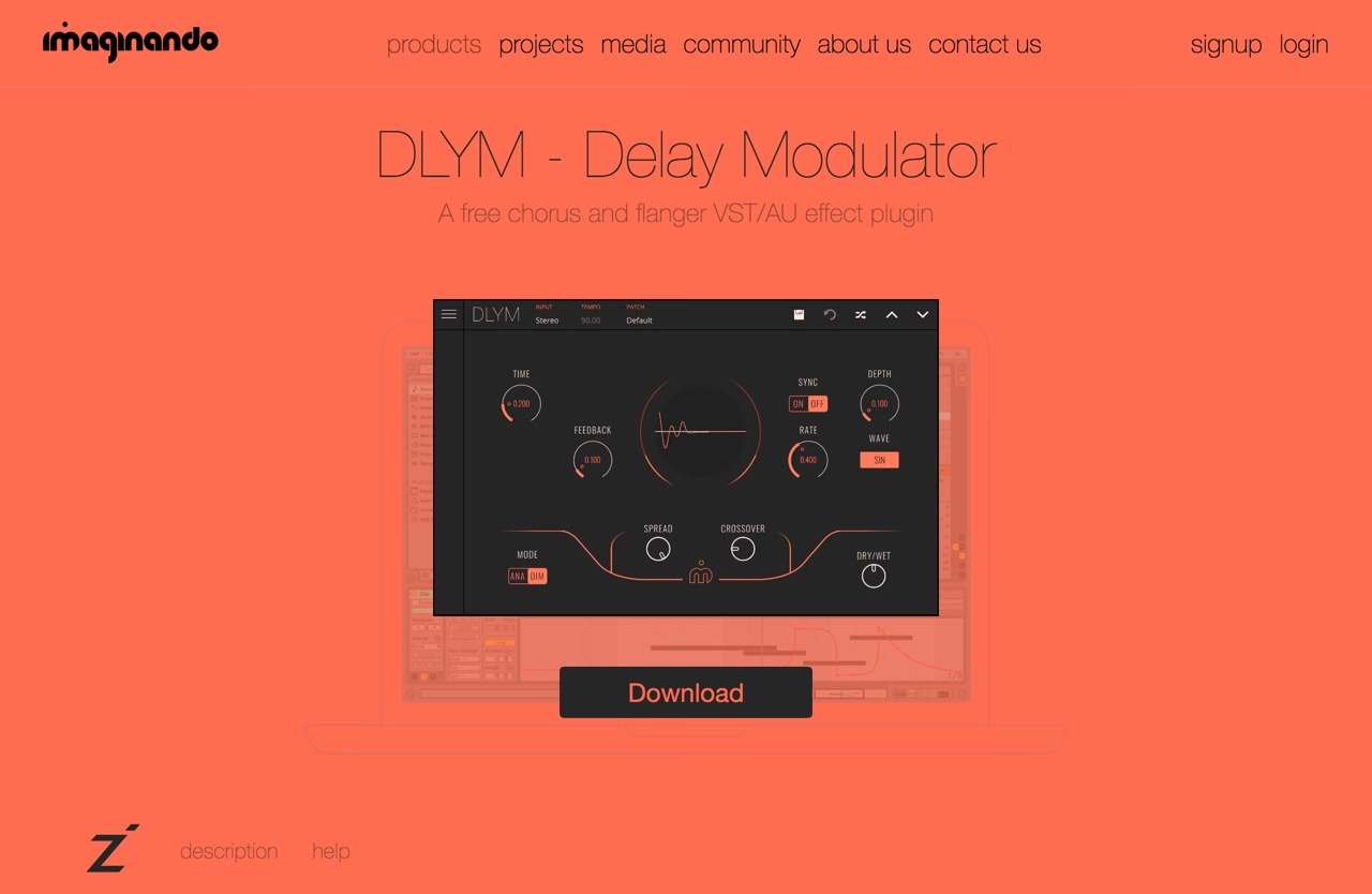Imaginando launches DLYM Delay Modulator 2.0 free chorus/flanger