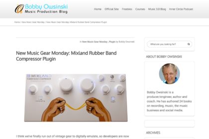 New Music Gear Monday: Mixland Rubber Band Compressor Plugin - Bobby Owsinski's Music Production Blog