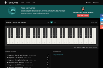 Vocal Warmup & Exercises: Online Tool for Singers