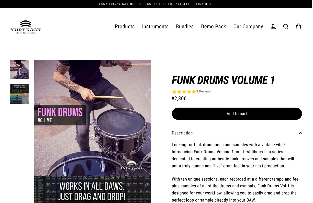 Funk Drum Loops and Samples Vol 1
