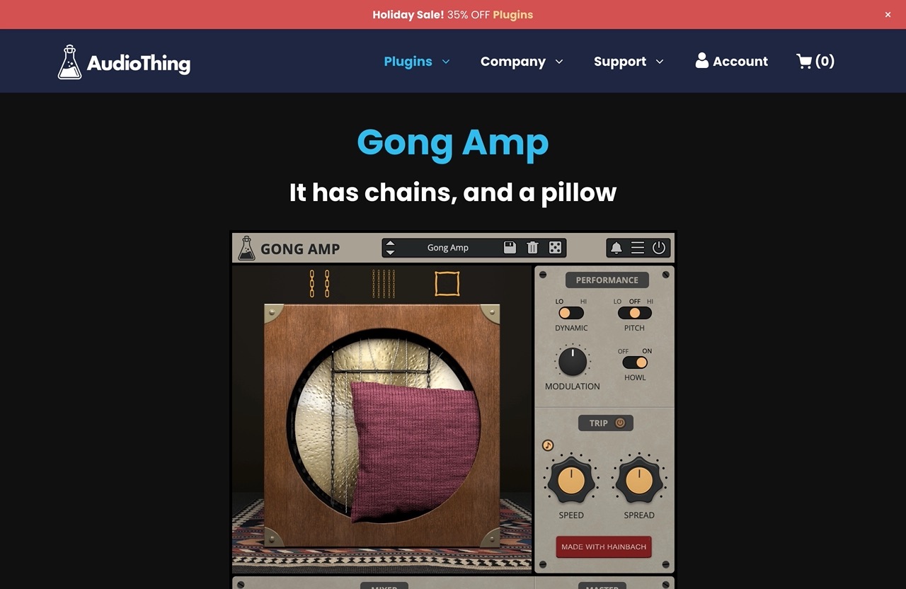 Gong Amp - Experimental Amplifier Plugin (VST, AU, AAX)