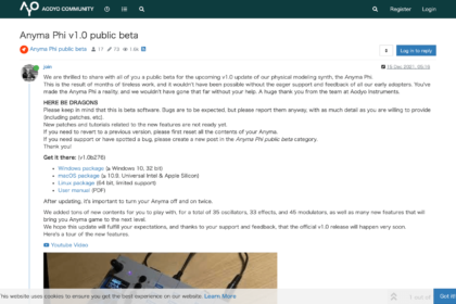 Aodyo Community — Anyma Phi v1.0 public beta