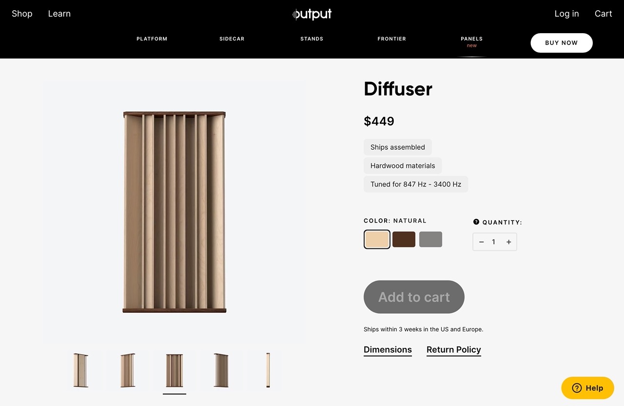 Eco Acoustic Panels - Absorbers, Bass Traps, and Diffusers | Output