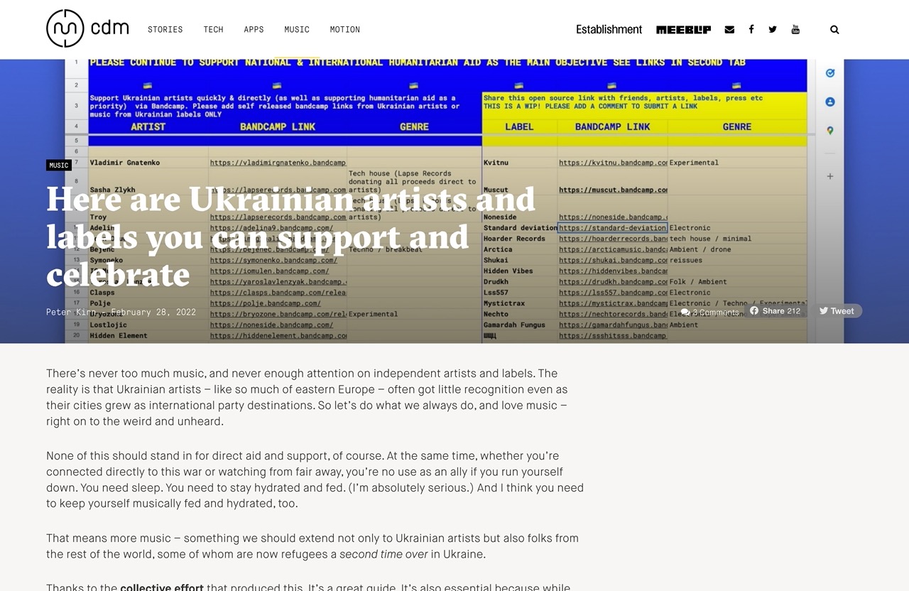 Here are Ukrainian artists and labels you can support and celebrate - CDM Create Digital Music