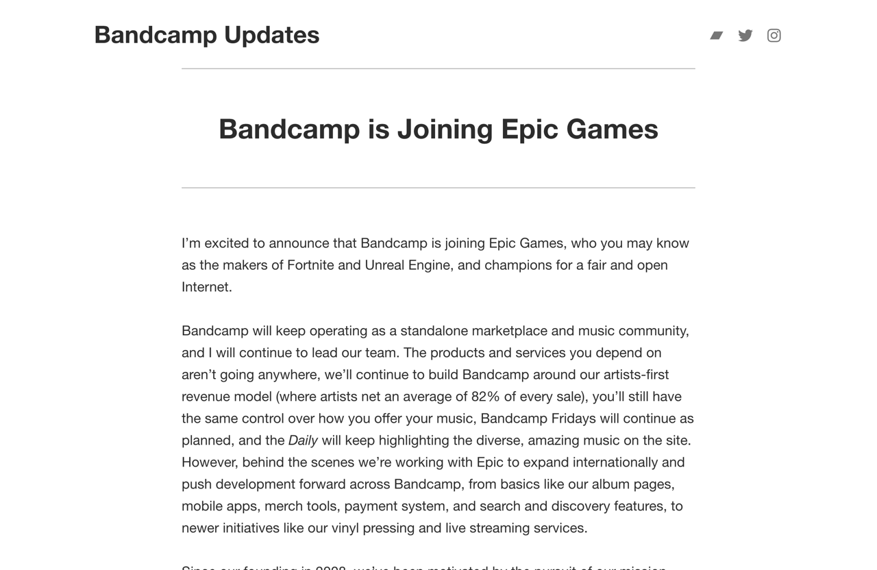 Bandcamp is Joining Epic Games – Bandcamp Updates