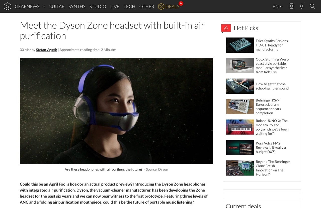 Meet the Dyson Zone headset with built-in air purification