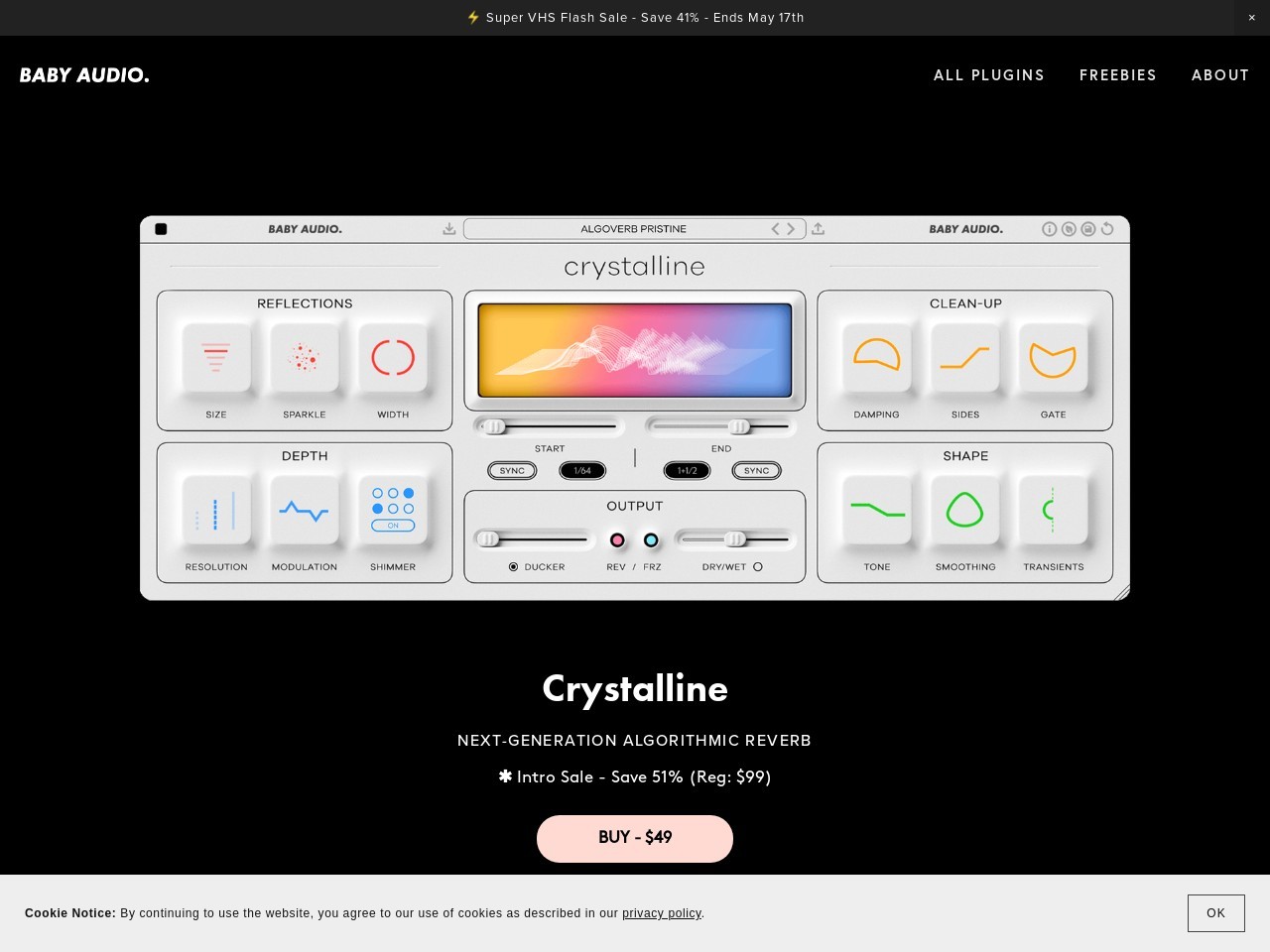 BABY Audio - Crystalline - Algorithmic Reverb Plugin