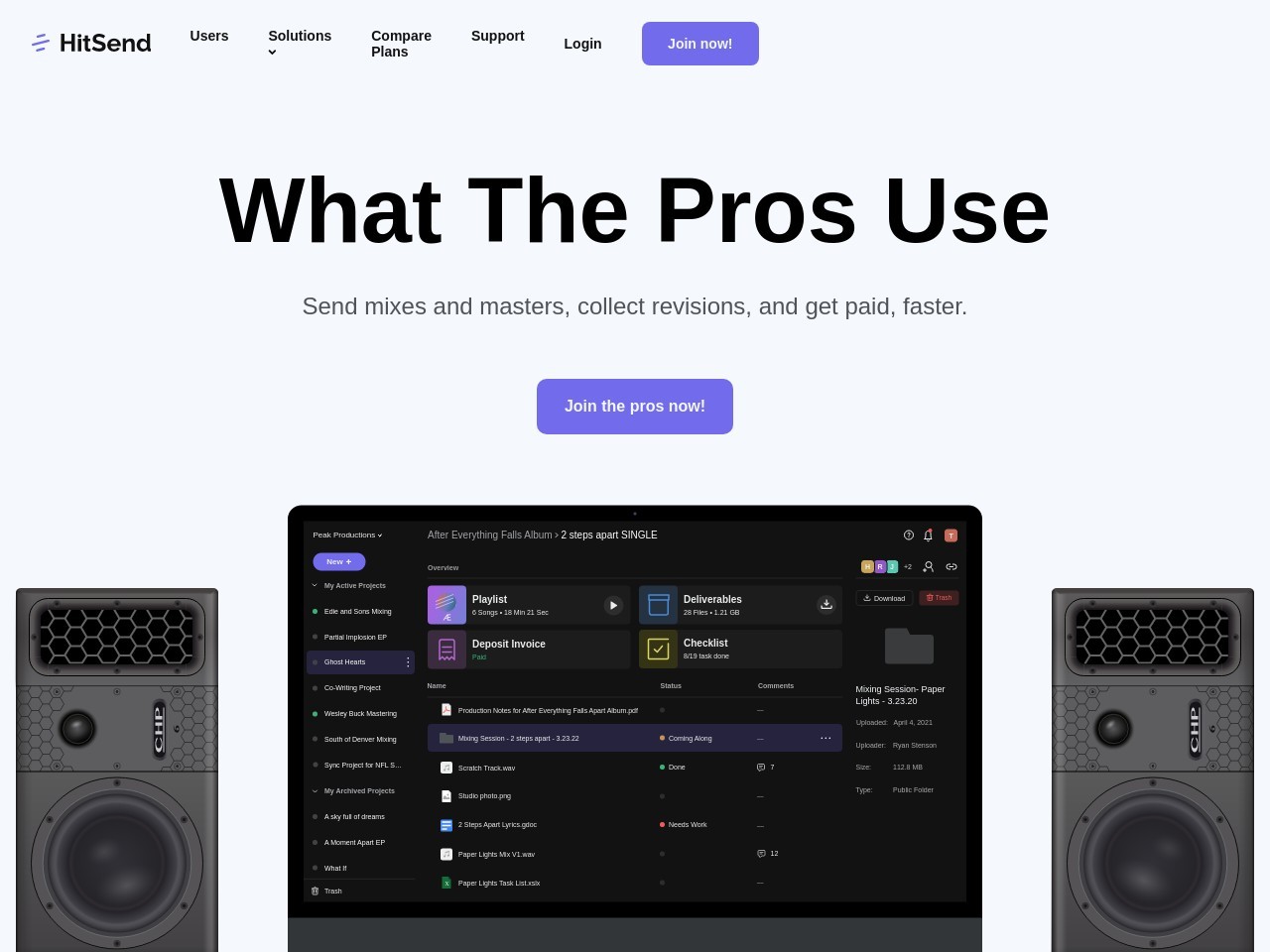 HitSend: How music producers get client approval and payment