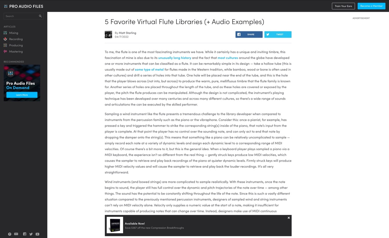 5 Favorite Virtual Flute Libraries (+ Audio Examples) — Pro Audio Files