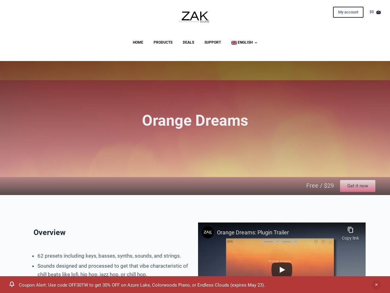 Orange Dreams Lite / Complete - ZAK Sound