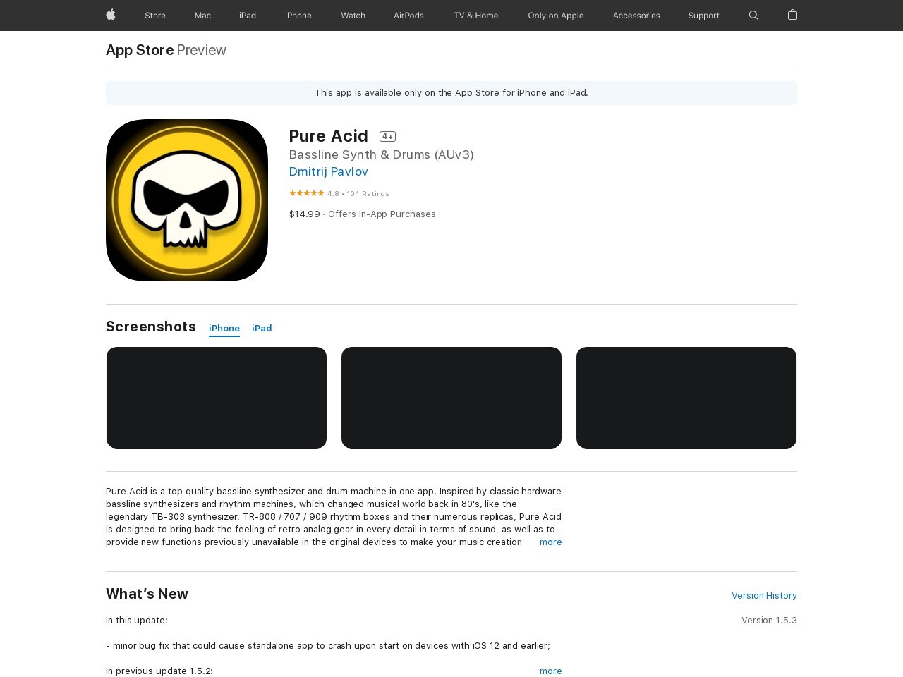 Pure Acid on the App Store