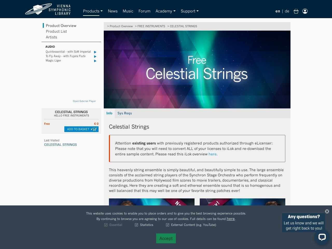 CELESTIAL STRINGS - Vienna Symphonic Library