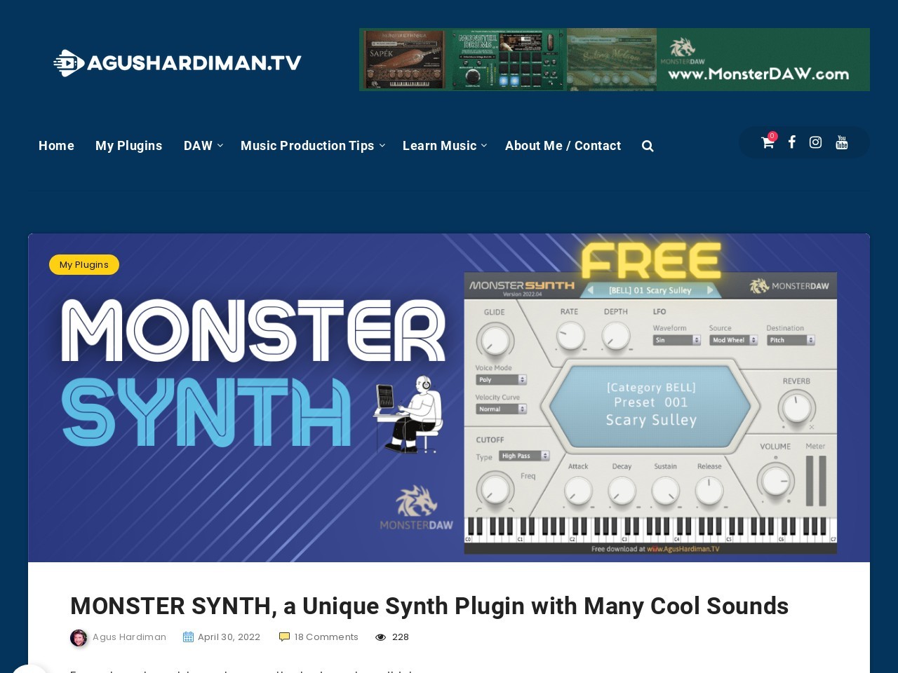 MONSTER SYNTH, a Unique Synth Plugin with Many Cool Sounds - AgusHardiman.TV