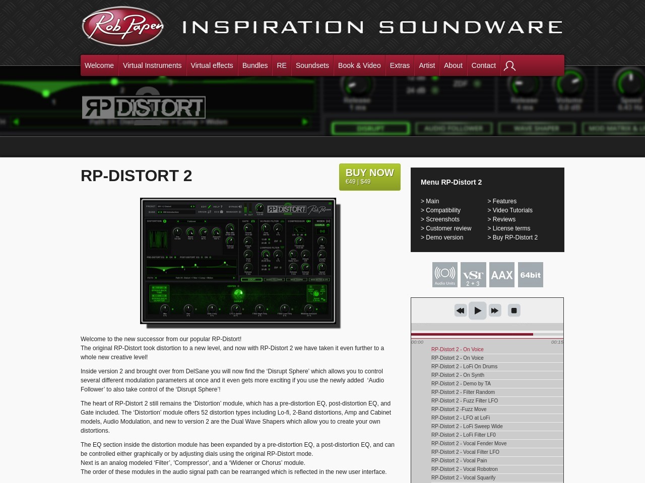 Rob Papen RP-Distort 2 effect plug-in.