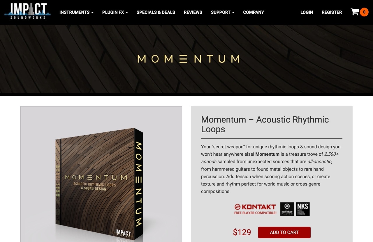 Momentum - Acoustic Rhythmic Loops and Sound Design (VST, AU, AAX)