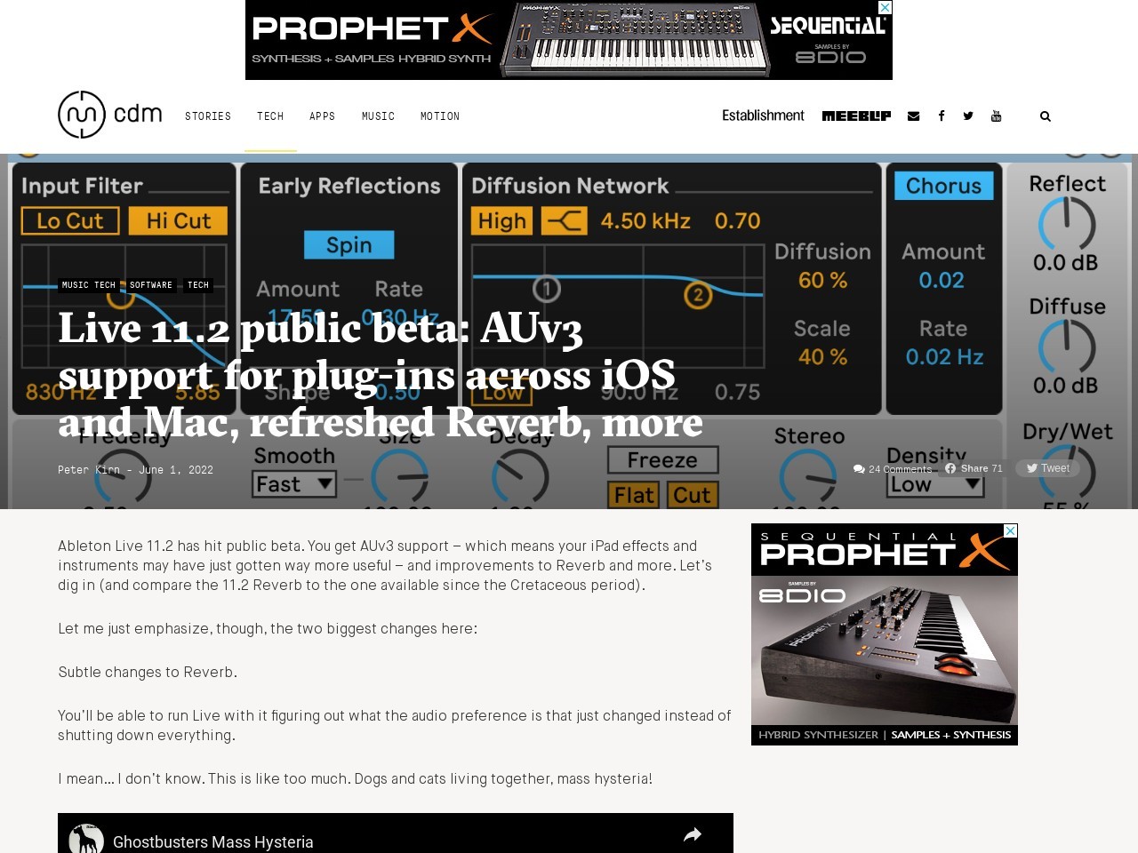 Live 11.2 public beta: AUv3 support for plug-ins across iOS and Mac, refreshed Reverb, more - CDM Create Digital Music