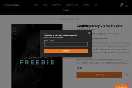 Contemporary Violin: Freebie – Sonixinema