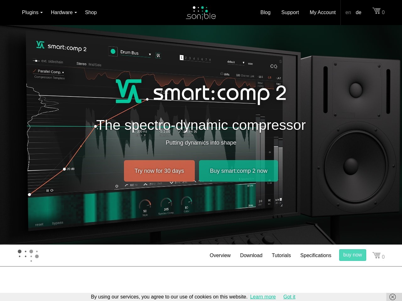 smart:comp 2 by sonible - the spectro-dynamic compressor - 30-day trial