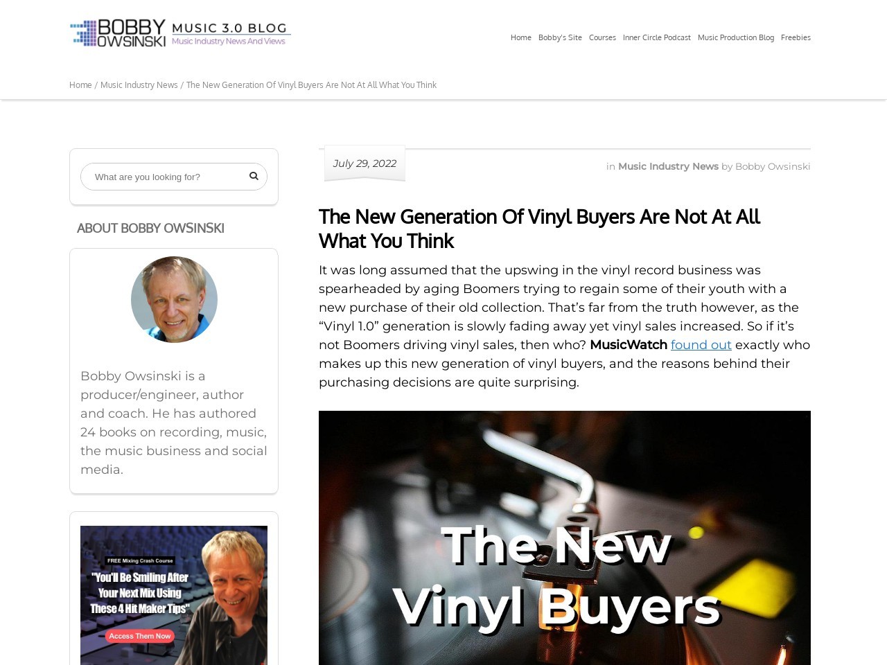 The New Generation Of Vinyl Buyers Are Not At All What You Think - Music 3.0 Music Industry Blog