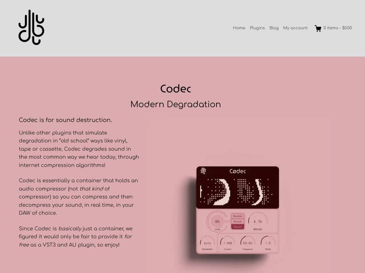 Codec | Modern Degradation VST3 / AU Plugin | Lese