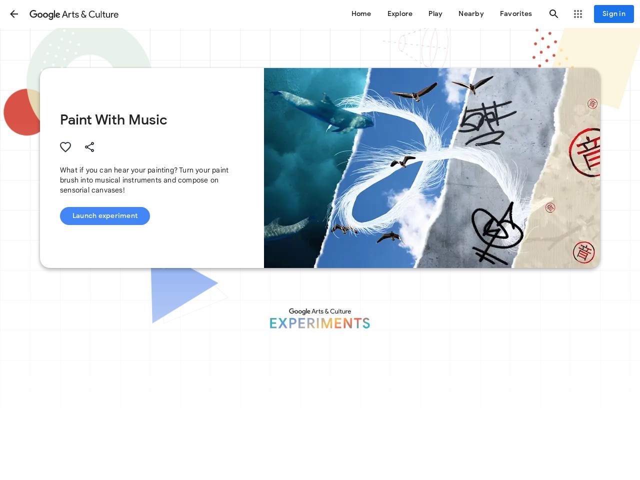 Paint With Music — Google Arts & Culture