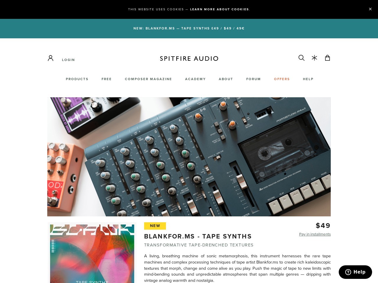 Spitfire Audio — BlankFor.ms - Tape Synths