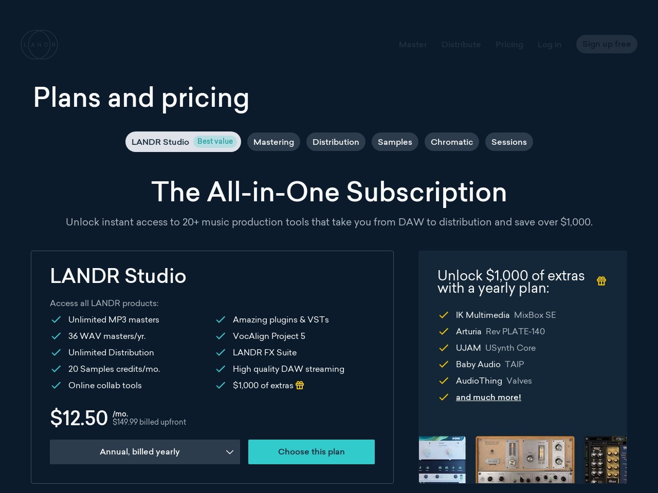 Pricing and Subscriptions | LANDR