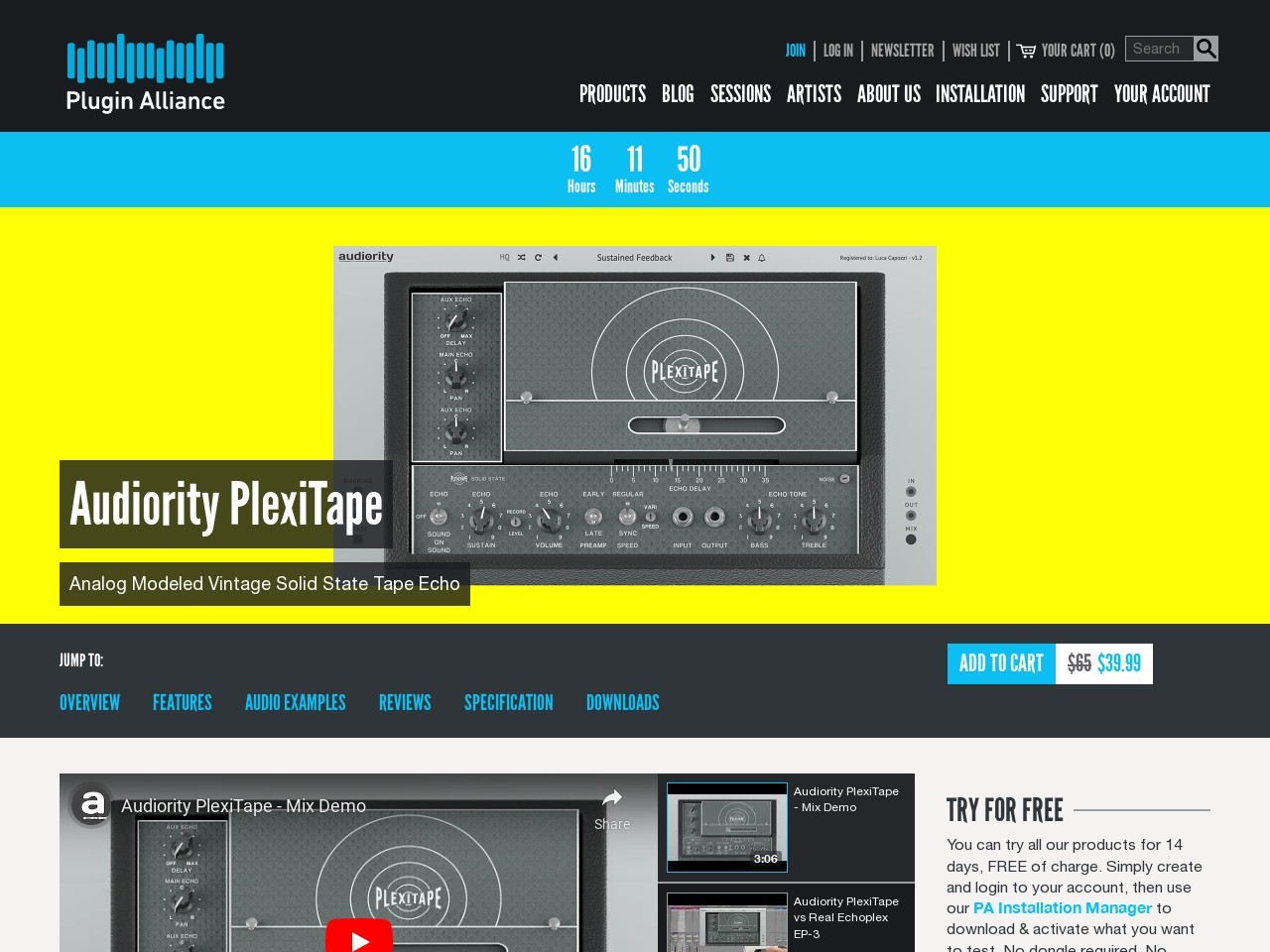 Audiority PlexiTape - Plugin Alliance