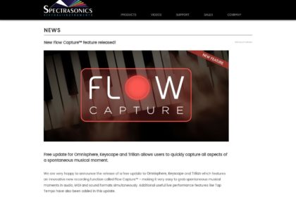 Spectrasonics News - New Flow Capture™ feature released!