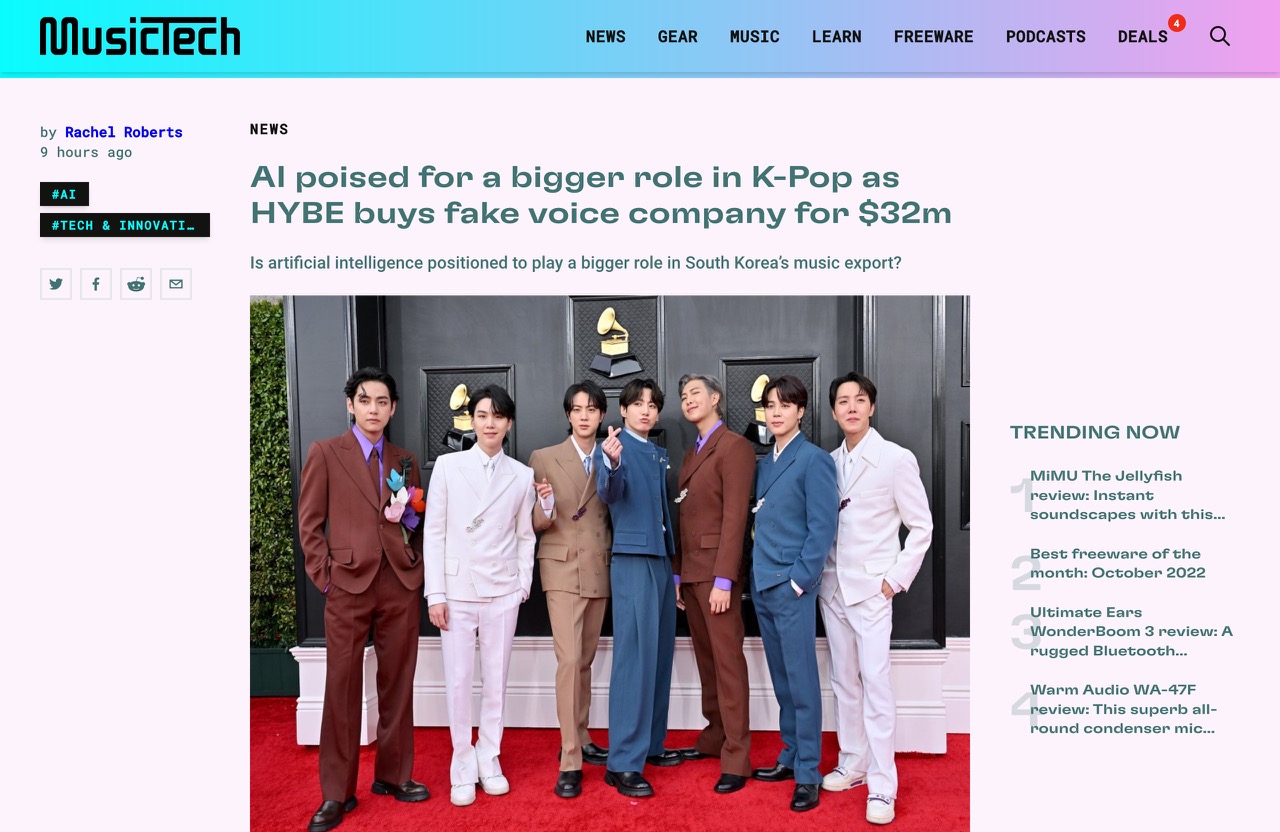 South Korea’s K-pop titan buys AI voice company for $32m