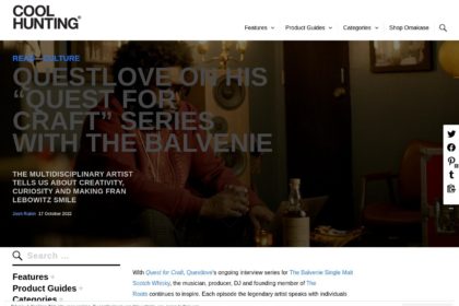 Questlove on His “Quest for Craft” Series With The Balvenie – COOL HUNTING®