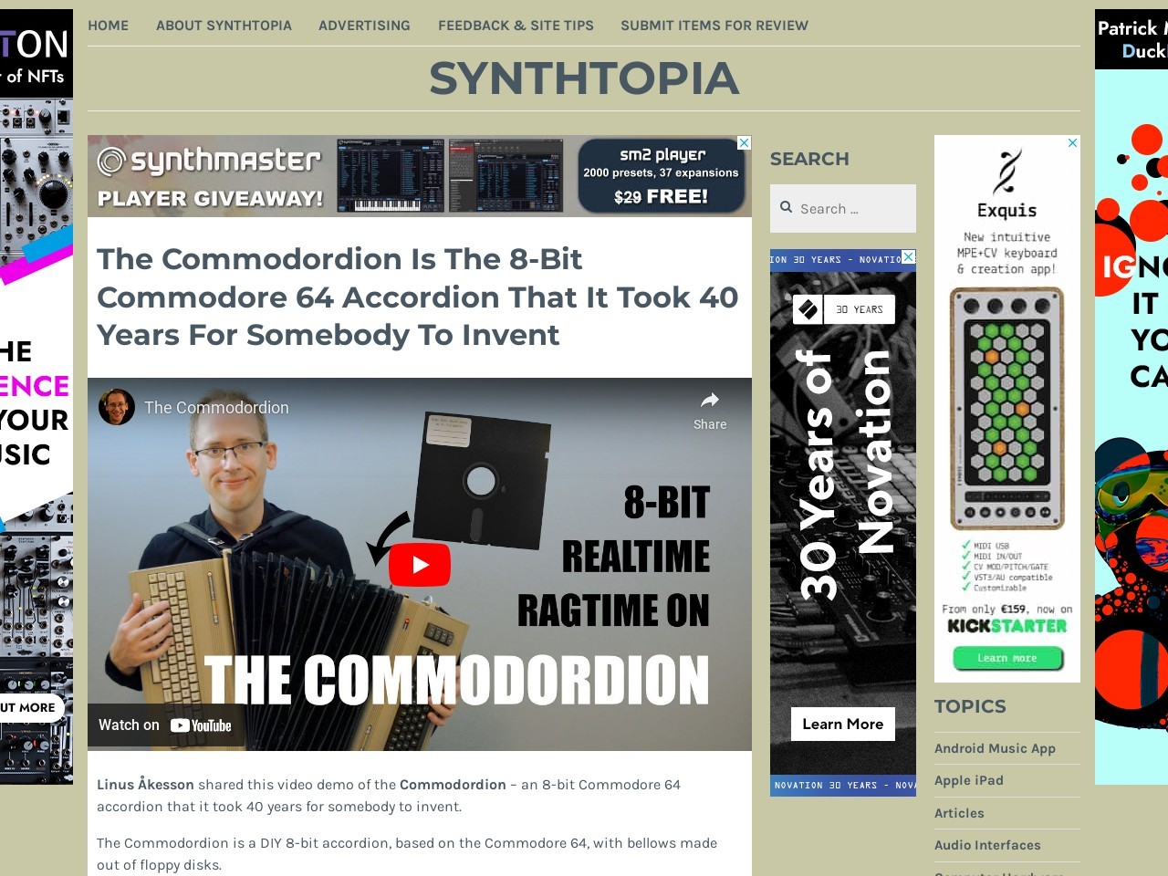 The Commodordion Is The 8-Bit Commodore 64 Accordion That It Took 40 Years For Somebody To Invent – Synthtopia