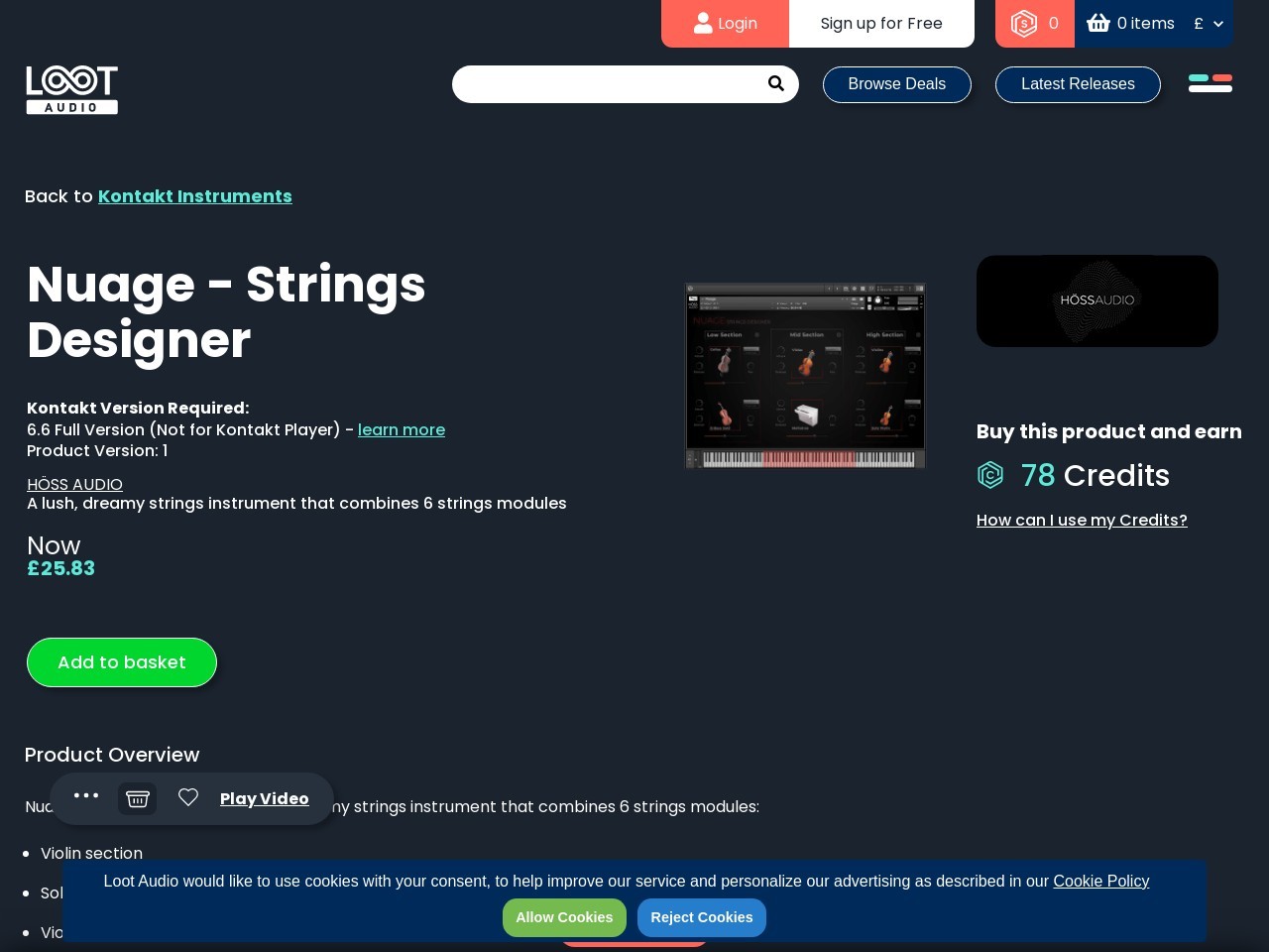 Nuage - Strings Designer | Kontakt | Loot Audio