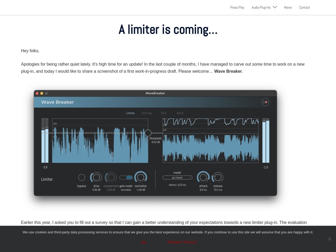 A limiter is coming... - Press Play - Home of Sound