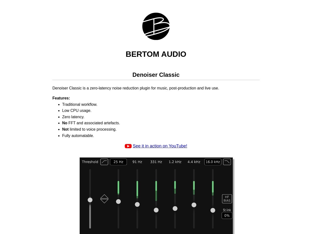 Bertom Audio - Denoiser Classic